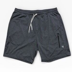 Vuori Sunday Performance Shorts Mens XL Gray 7" Pockets Stretch Athleisure V381